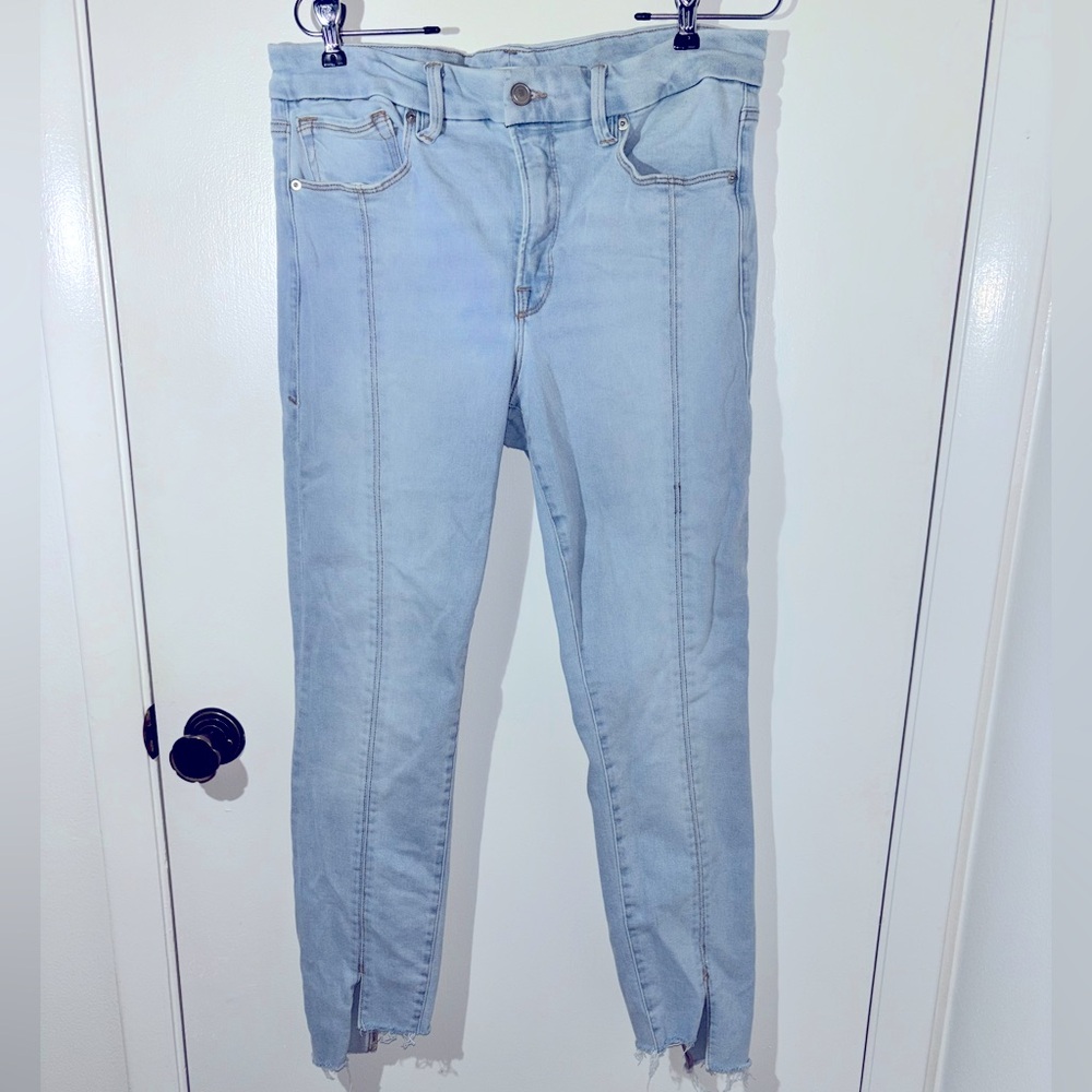 Good American - Cropped Split Hem Jeans - Size 12/31
